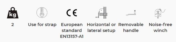 hand winch instructional icons