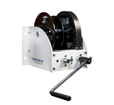 gebuwin ww type gr 2d double drum worm gear hand winch 2000kg to 7500kg